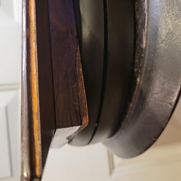 Antique circa Mid 1800s French Boulle Inkwell Stand Tray w/o the Glass Inkwells - Picture 9 of 13